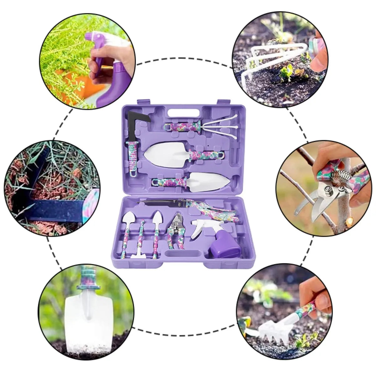 Flower Print Gardening Set