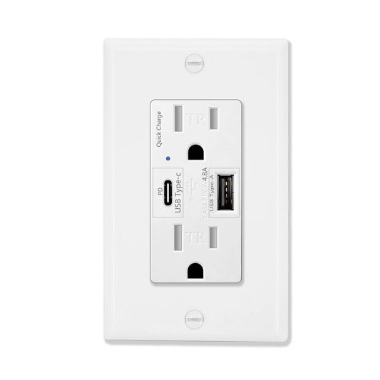 Power Socket with Type C USB Quick Charger