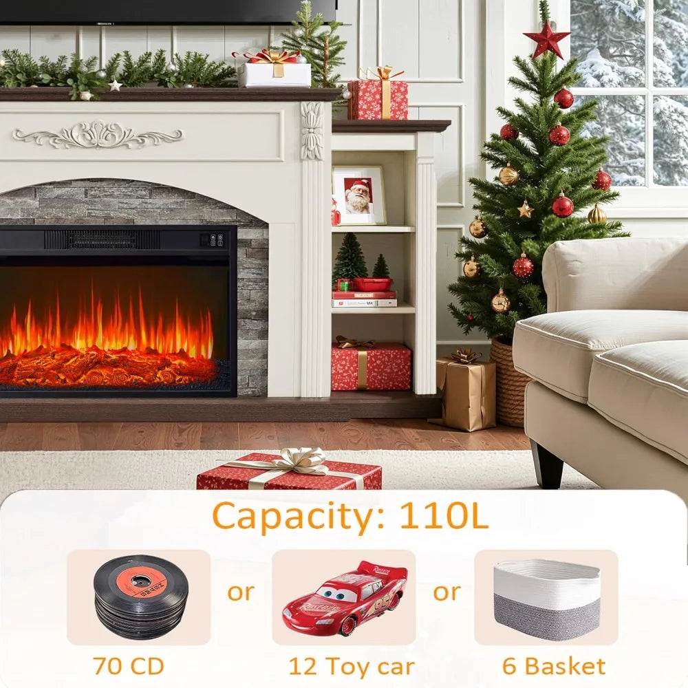 Electric Fireplace with Mantel