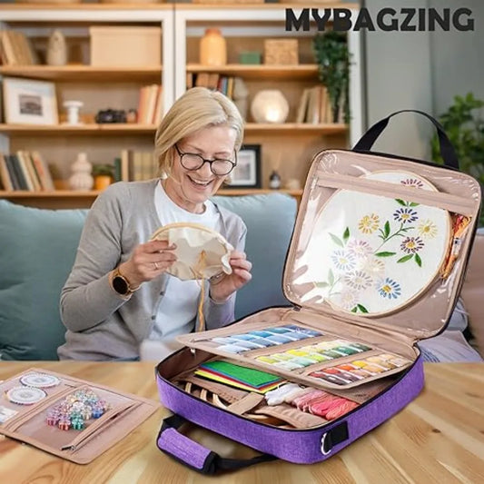 Large Embroidery Project Bag