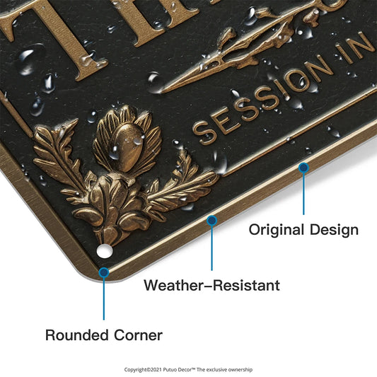 Metal Sign Decor, 7.8 X 11.8 Inch