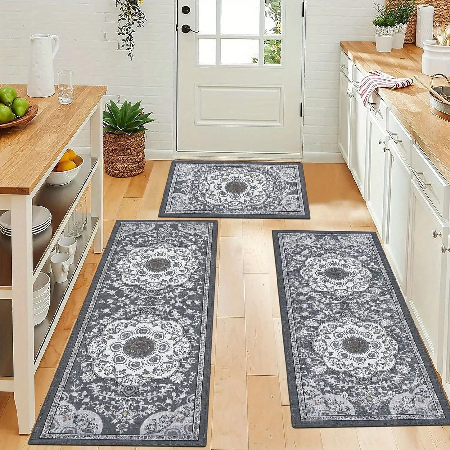 3 pcs set floor mat Bohemian style rugs