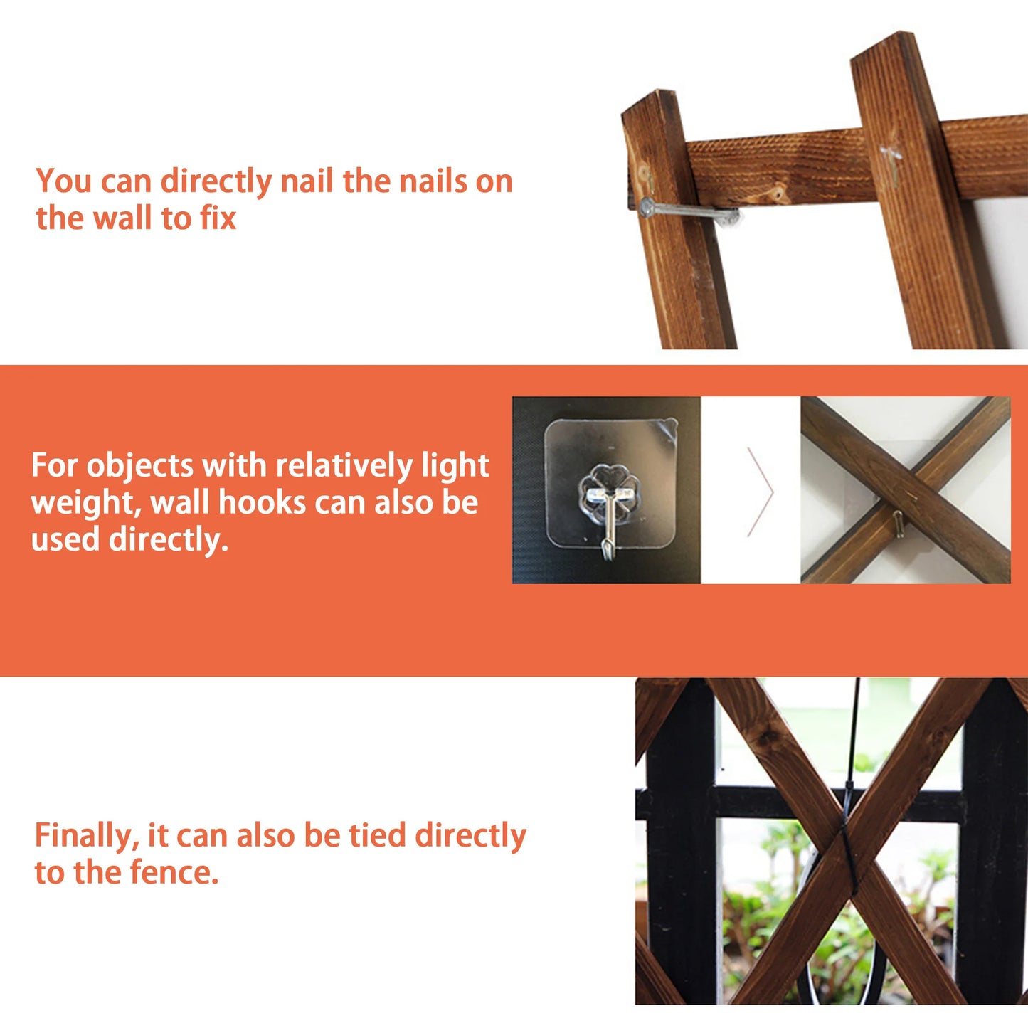 Wooden Lattice Wall 2Pack-Expandable Trellis