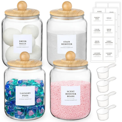 Glass Jars With Airtight Lids And Labels