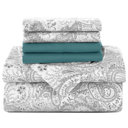 6Pc Paisley Sheet Set
