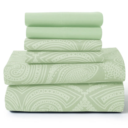 6Pc Paisley Sheet Set