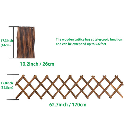 Wooden Lattice Wall 2Pack-Expandable Trellis