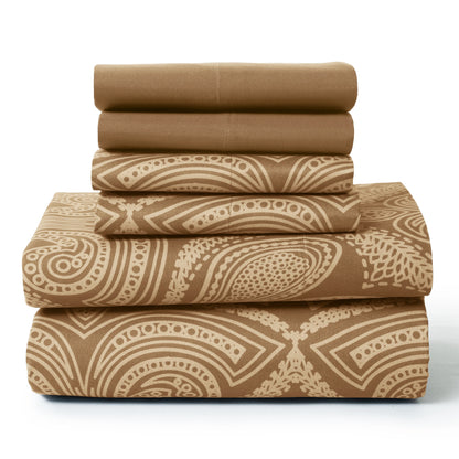 6Pc Paisley Sheet Set