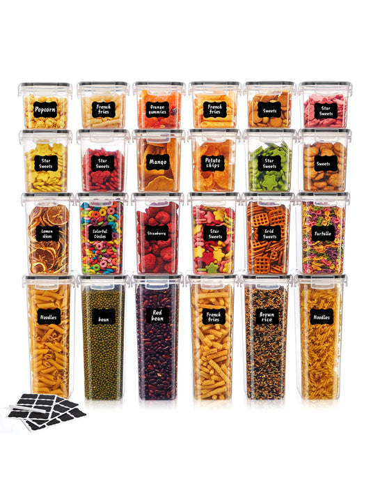 24pcs New Kitchen Sealed Storage Box Set