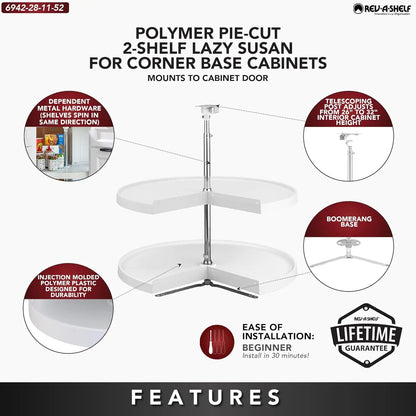 2 Tier Pie-Cut Lazy Susan