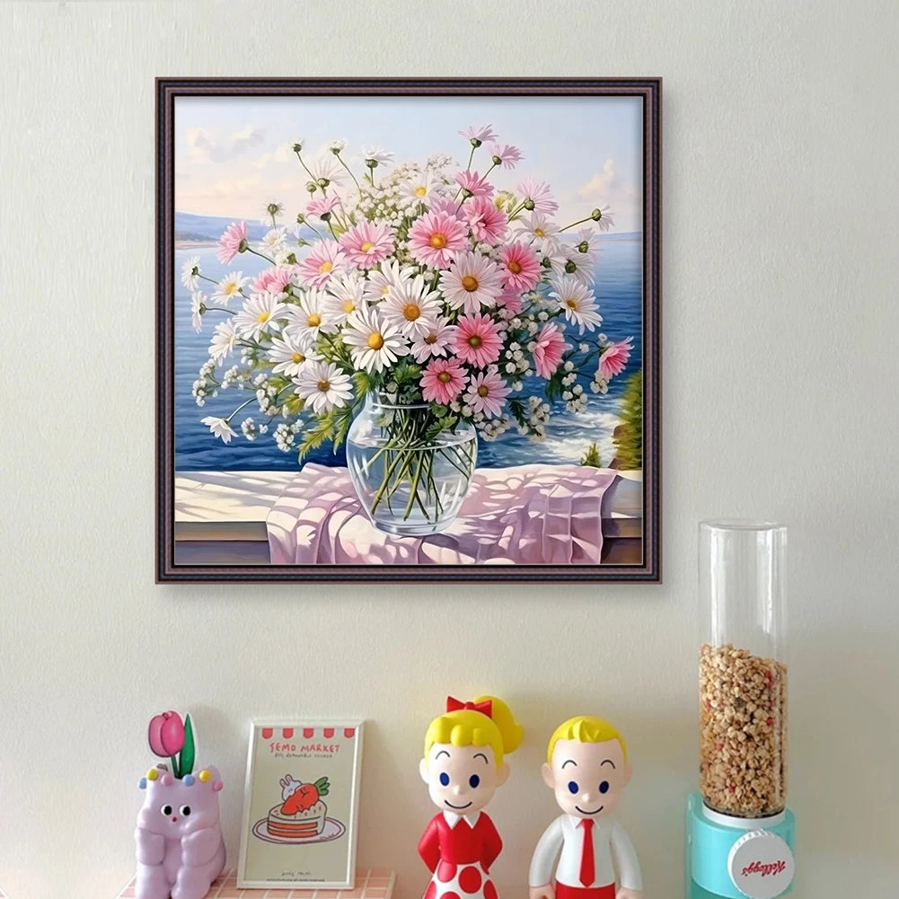 Daisy Printed Cross Stitch Kit
