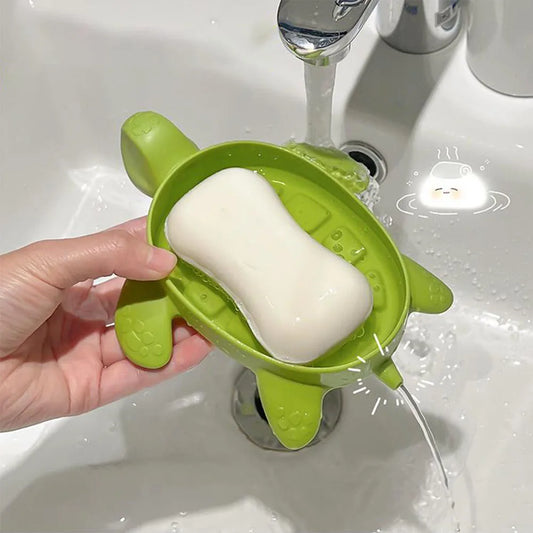 Turtle-Shaped Soap Dish