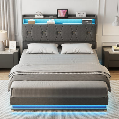 Lift Up Bed Frame with Storage