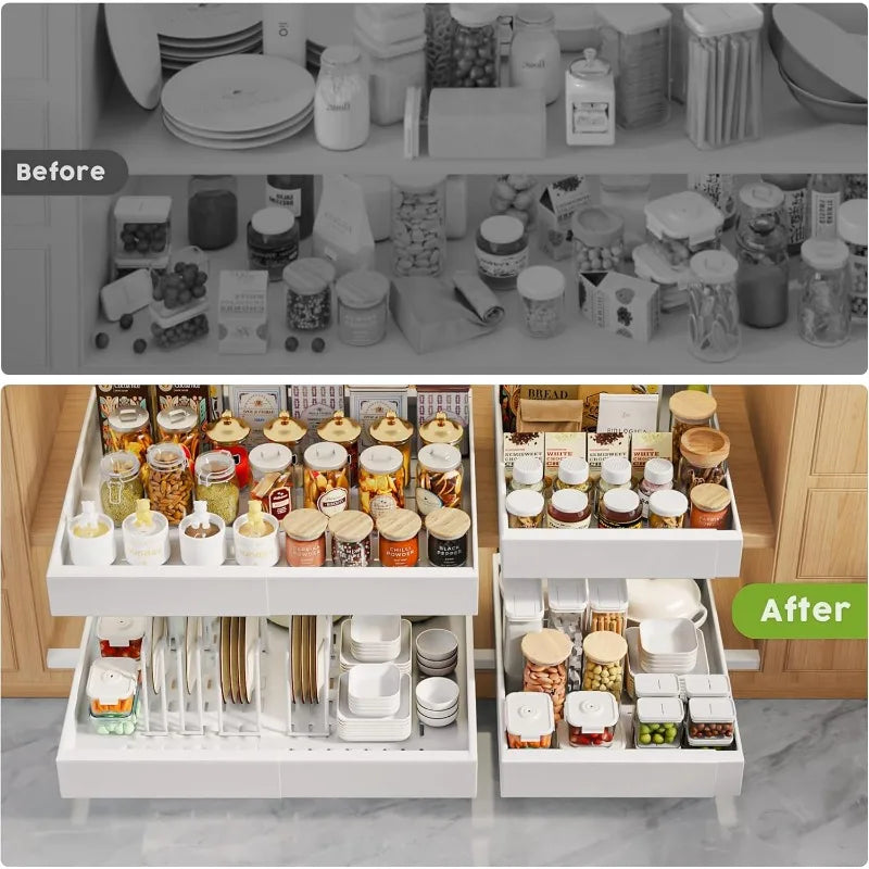 4-Pack Expandable Cabinet Organizer