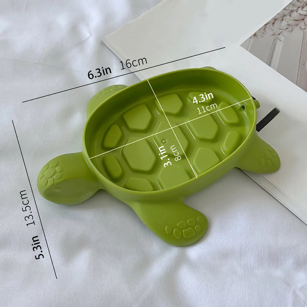 Turtle-Shaped Soap Dish