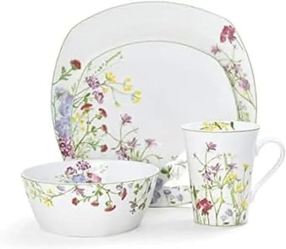 16-Piece Wildflower Dinnerware Set for 4 People