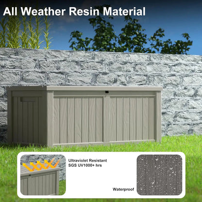 Grey 120 Gallon Deck Garden Box