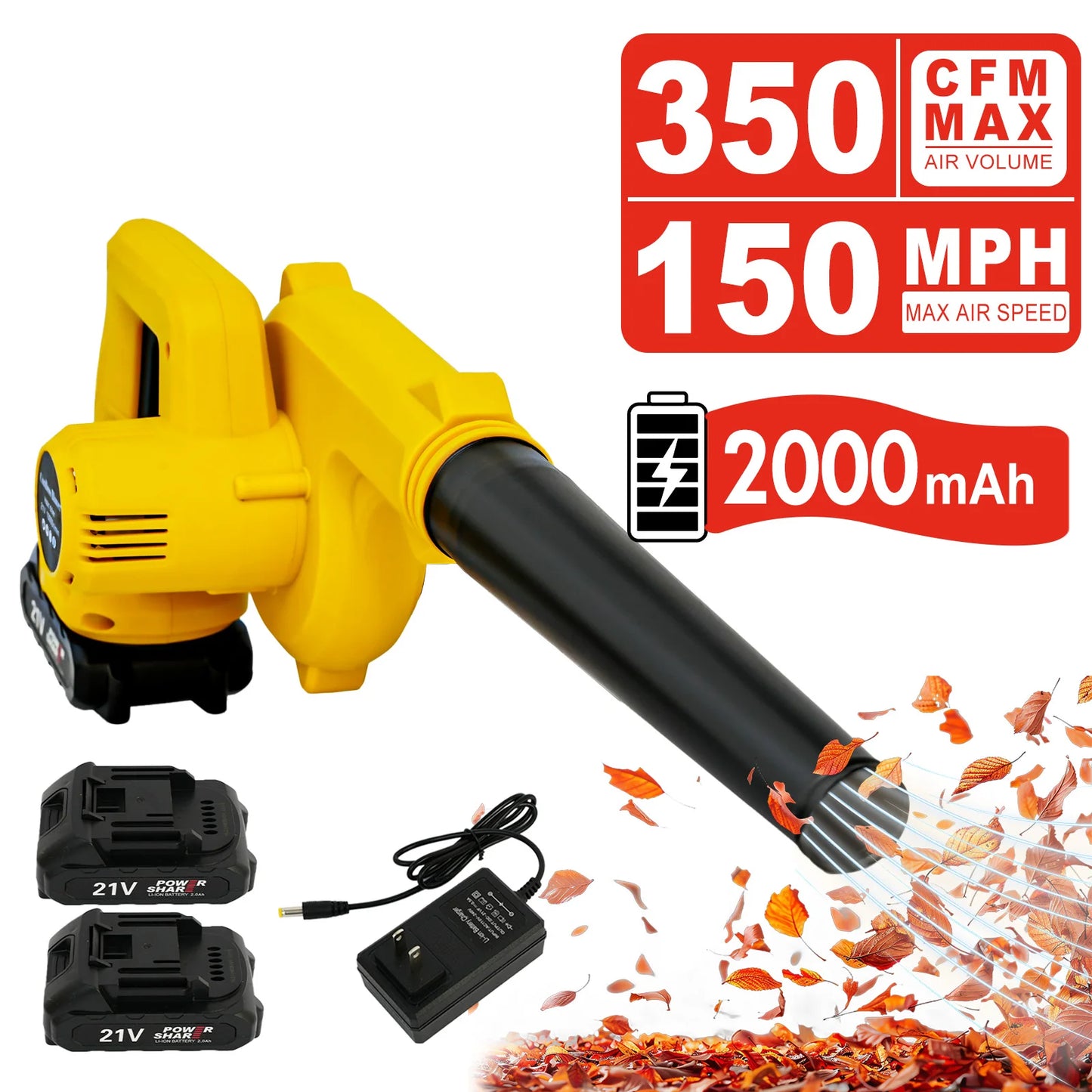 21V Portable Cordless Leaf Blower