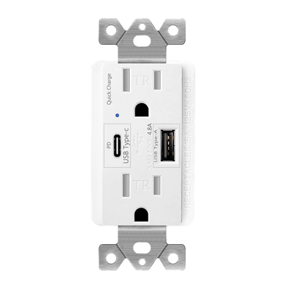 Power Socket with Type C USB Quick Charger