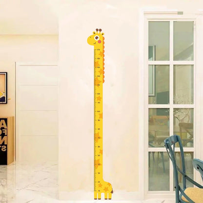 Dinosaur Giraffe Wall Height Measuring Ruler Stickers