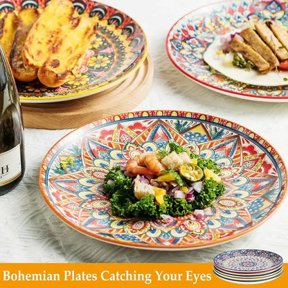 Bohemian Dinner Plates Set of 6