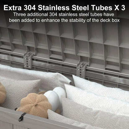 Grey 120 Gallon Deck Garden Box