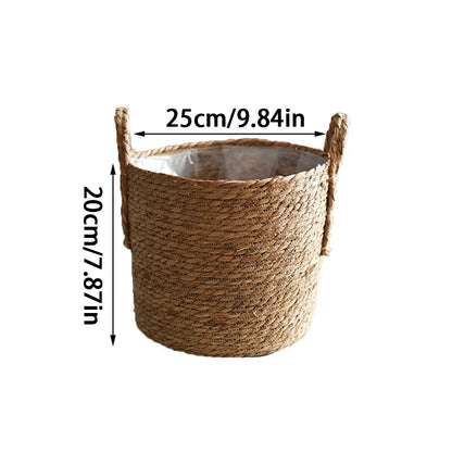 Handmade Straw Woven Flower Pot