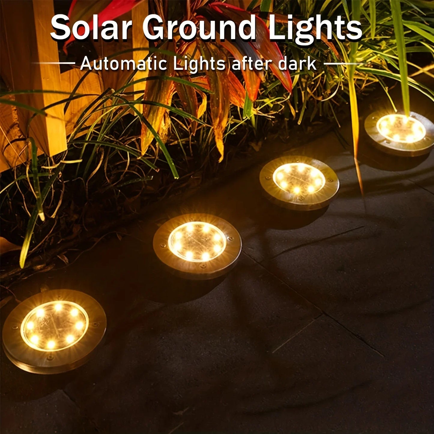 8 piece Solar Outdoor Llightghts