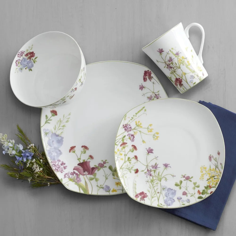 16-Piece Wildflower Dinnerware Set for 4 People