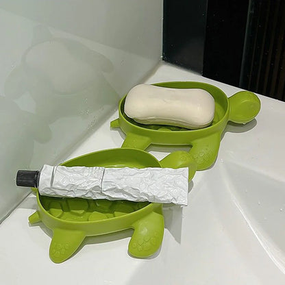 Turtle-Shaped Soap Dish