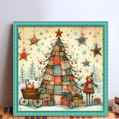 Xmas Tree Printed Cross Stitch Kit