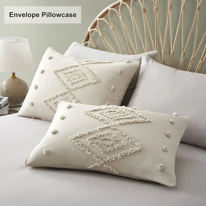 Tufted Duvet Cover Set Queen