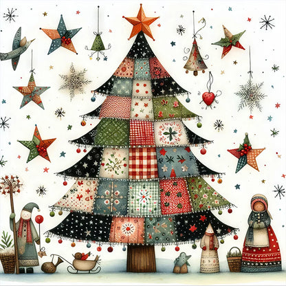Xmas Tree Printed Cross Stitch Kit