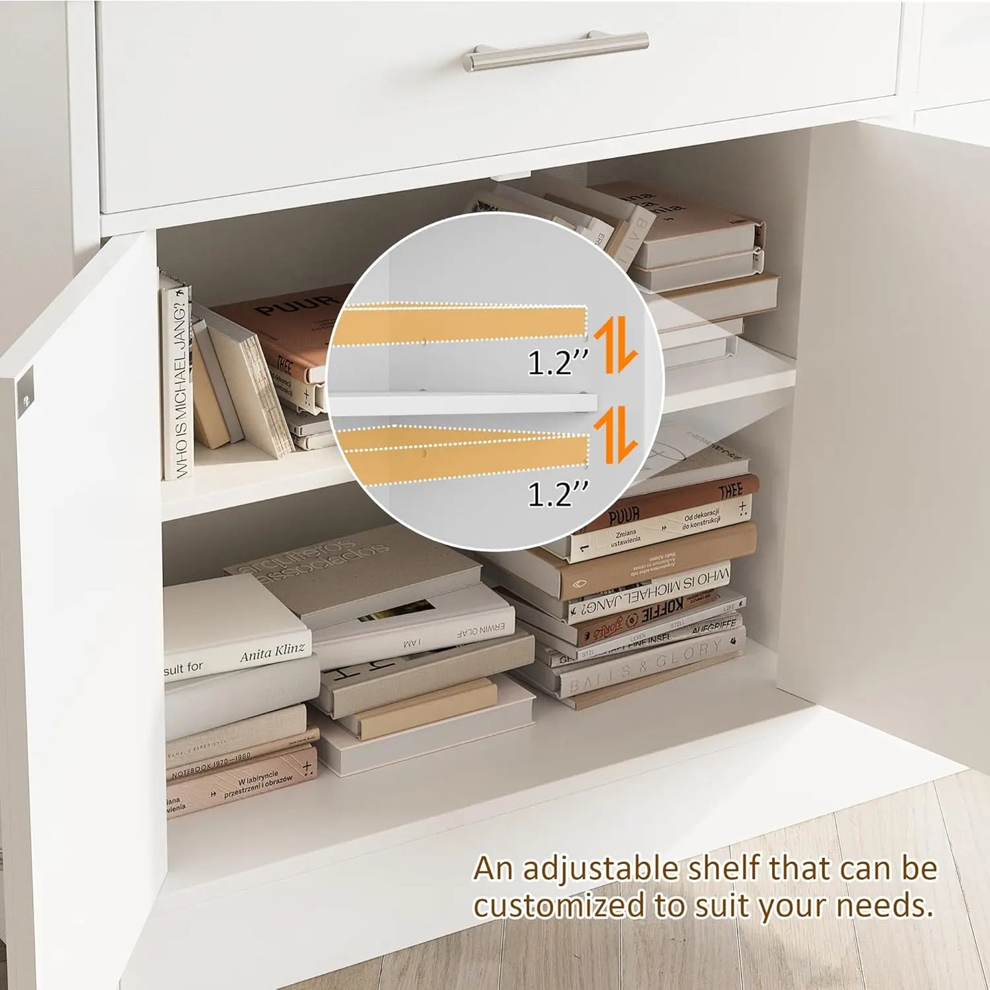 43” Sideboard Buffet Cabinet with Storage