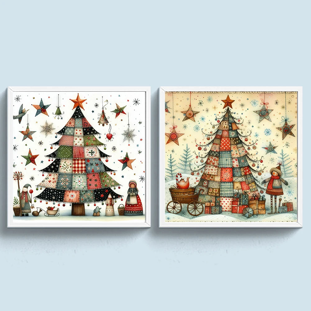 Xmas Tree Printed Cross Stitch Kit