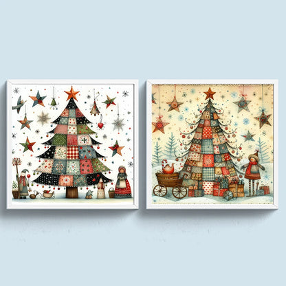 Xmas Tree Printed Cross Stitch Kit