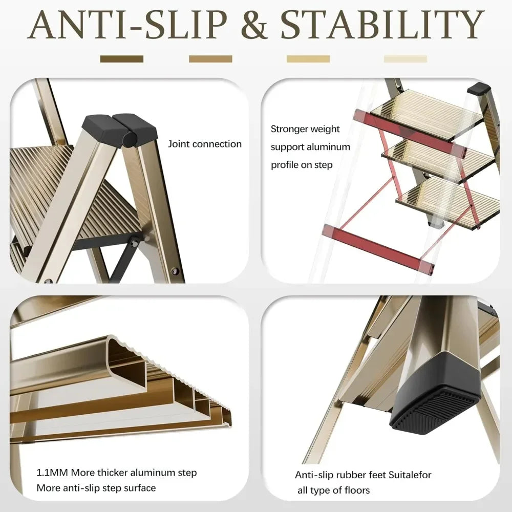 Customizable-3 Step Lightweight Folding Ladder