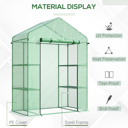 56" X 29" X 77" Portable Walk-In Greenhouse