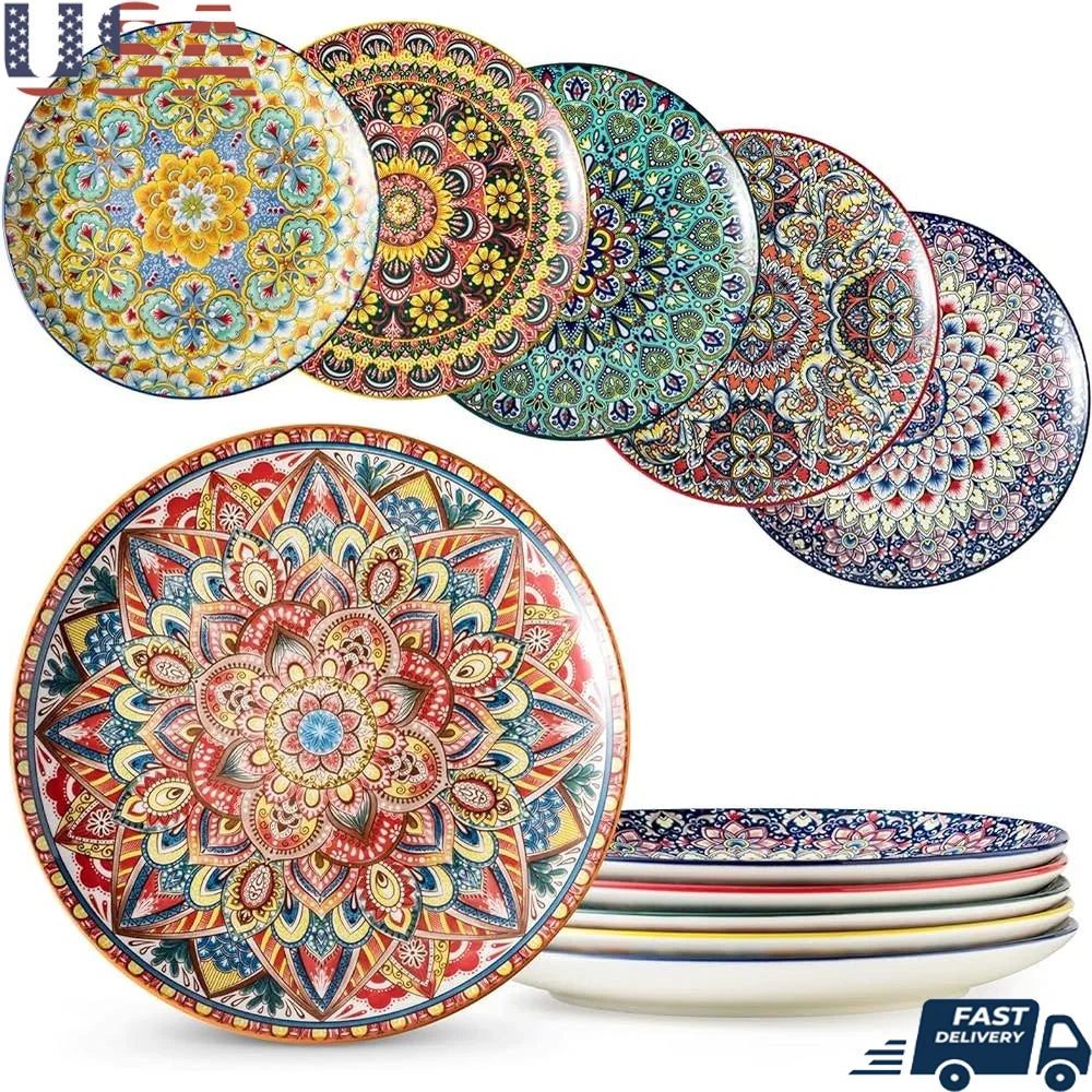 Bohemian Dinner Plates Set of 6