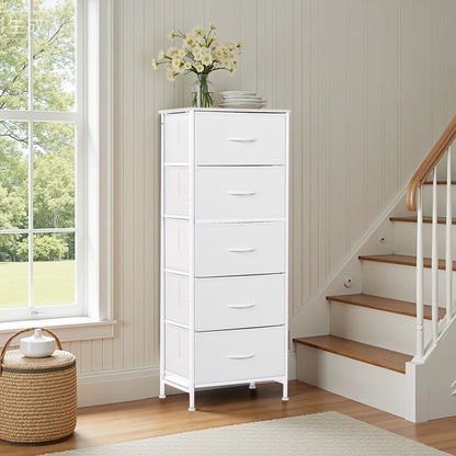 Dresser For Bedroom With 5 Fabric Drawers