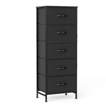 Dresser For Bedroom With 5 Fabric Drawers