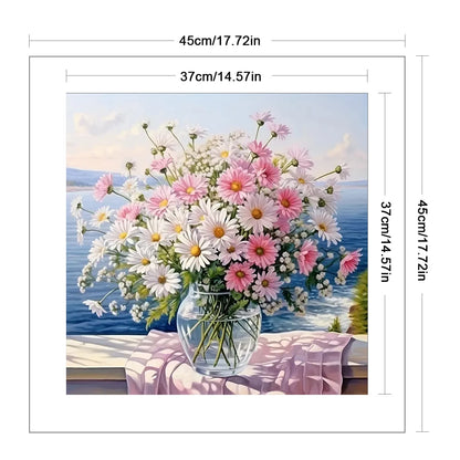 Daisy Printed Cross Stitch Kit