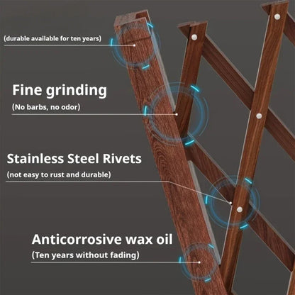 Retractable Wooden Pet Gate for Dogs Cats