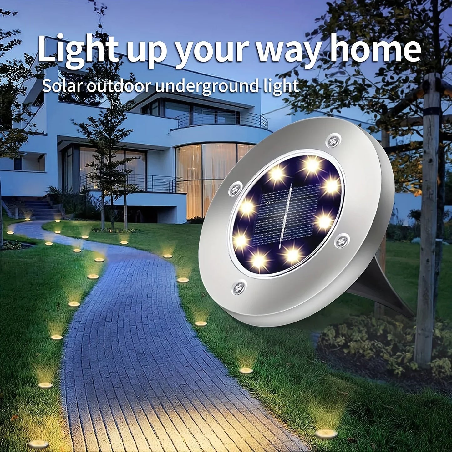 8 piece Solar Outdoor Llightghts