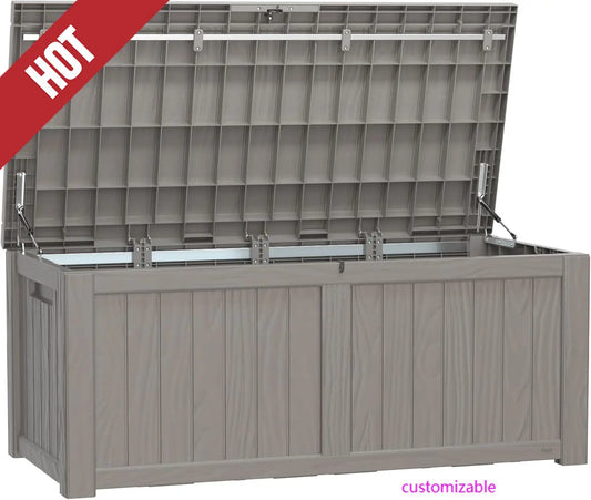 Grey 120 Gallon Deck Garden Box