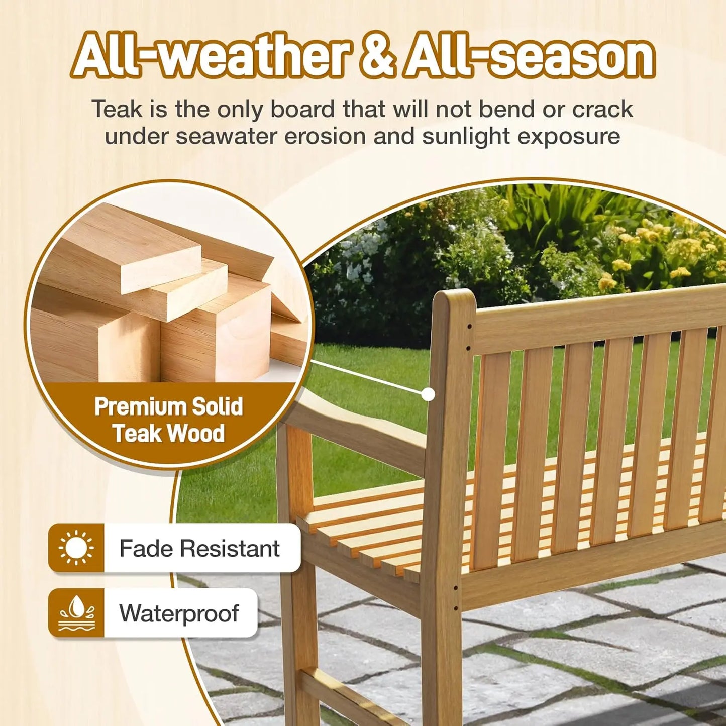 Teak Outdoor Bench