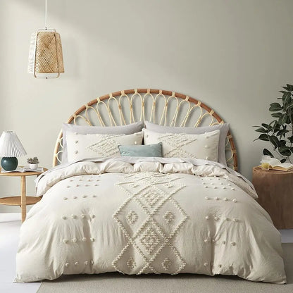 Tufted Duvet Cover Set Queen