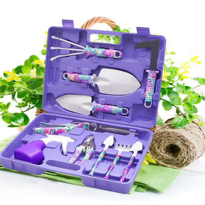 Flower Print Gardening Set