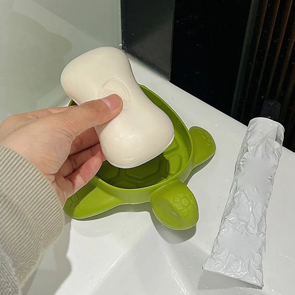 Turtle-Shaped Soap Dish