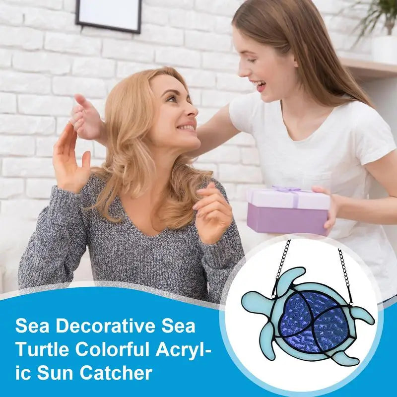 Turtle Stained Acrylic Sun Catcher